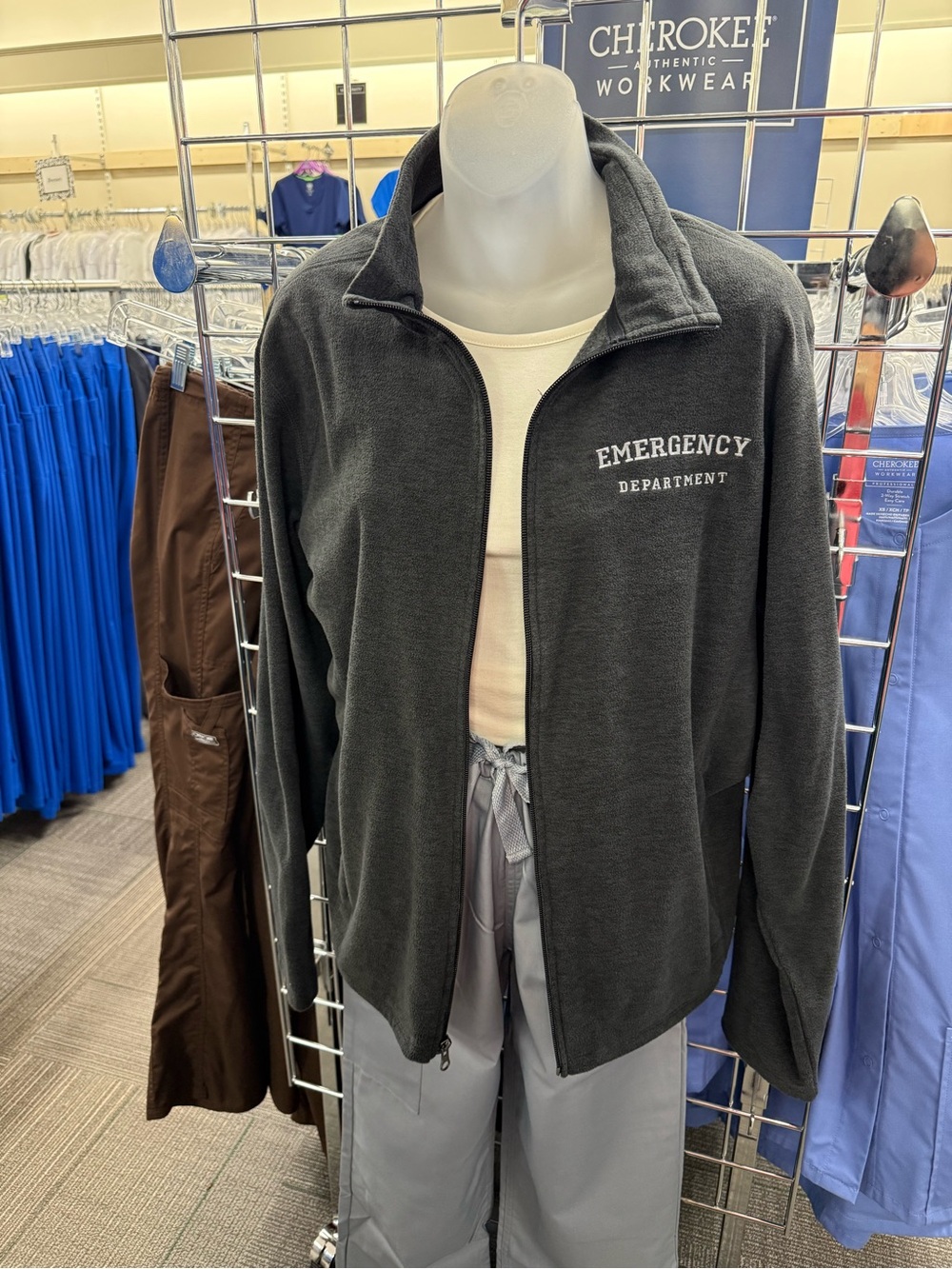 Port Authority Dark Grey Custom Embroidery Microfleece